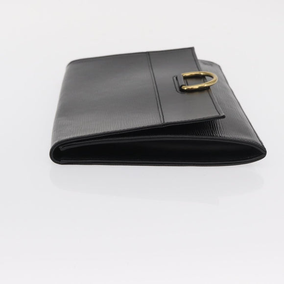 LOUIS VUITTON Epi Jena Clutch Bag Black M52722 LV Auth 168511