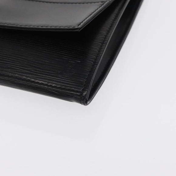 LOUIS VUITTON Epi Jena Clutch Bag Black M52722 LV Auth 168511