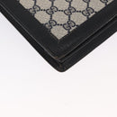 GUCCI GG Supreme Business Bag PVC Navy Gold 904 20 002 Auth 168514-15