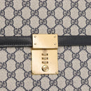 GUCCI GG Supreme Business Bag PVC Navy Gold 904 20 002 Auth 168514-17