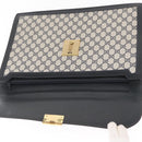 GUCCI GG Supreme Business Bag PVC Navy Gold 904 20 002 Auth 168514-10