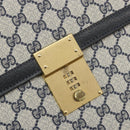 GUCCI GG Supreme Aktentasche PVC Navy Gold 904 20 002 Auth 168514-10