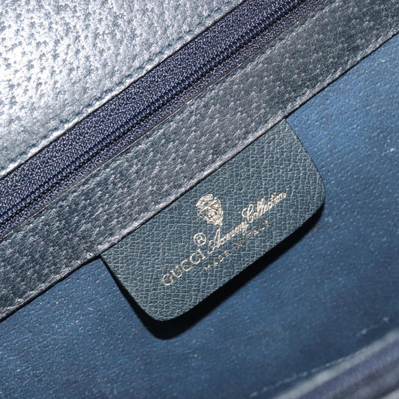 GUCCI GG Supreme Aktentasche PVC Navy Gold 904 20 002 Auth 168514