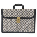 GUCCI GG Supreme Business Bag PVC Navy Gold 904 20 002 Auth 168514-13