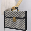 GUCCI GG Supreme Business Bag PVC Navy Gold 904 20 002 Auth 168514-24