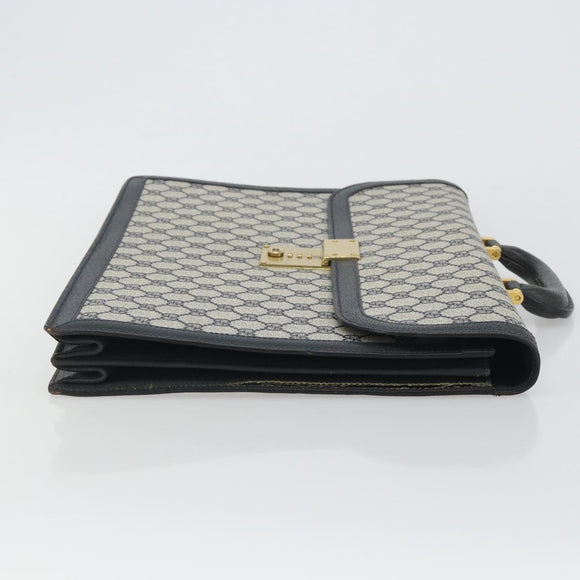 GUCCI GG Supreme Aktentasche PVC Navy Gold 904 20 002 Auth 168514