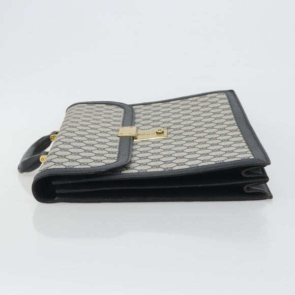 GUCCI GG Supreme Aktentasche PVC Navy Gold 904 20 002 Auth 168514