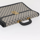 GUCCI GG Supreme Business Bag PVC Navy Gold 904 20 002 Auth 168514-6