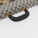 GUCCI GG Supreme Business Bag PVC Navy Gold 904 20 002 Auth 168514-7