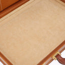 LOEWE Attache case Hand Bag Leather Brown Gold Auth 168515-11