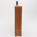 LOEWE Attache case Hand Bag Leather Brown Gold Auth 168515-4