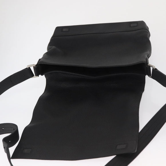 BALLY Shoulder Bag Leather Black Auth 168517