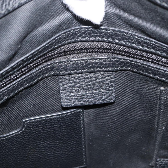 BALLY Shoulder Bag Leather Black Auth 168517