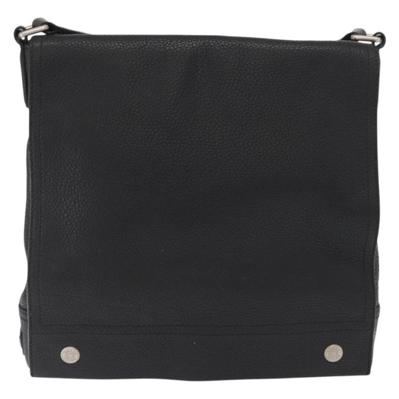 BALLY Shoulder Bag Leather Black Auth 168517