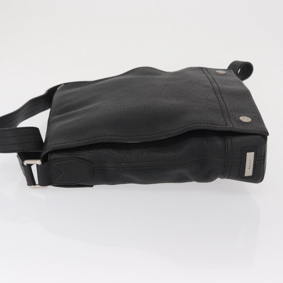 BALLY Shoulder Bag Leather Black Auth 168517