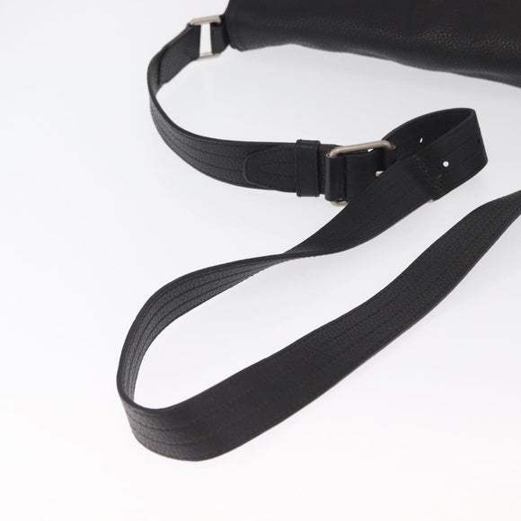 BALLY Shoulder Bag Leather Black Auth 168517