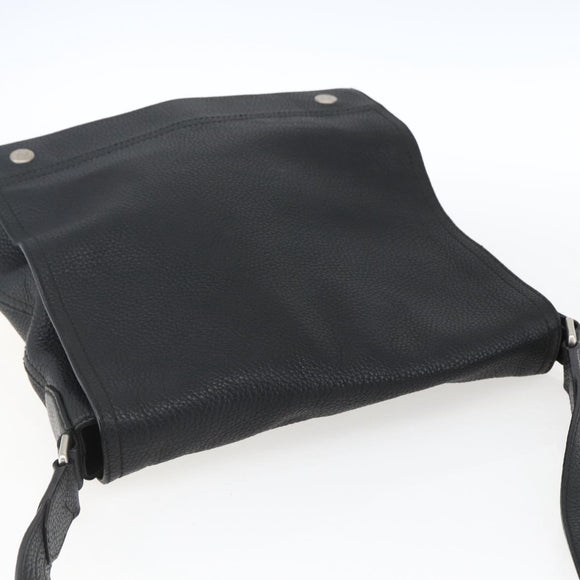BALLY Shoulder Bag Leather Black Auth 168517