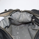 MCM Hand Bag Leather Black Auth 168518-21