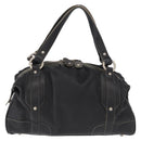 MCM Hand Bag Leather Black Auth 168518-3