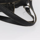 MCM Hand Bag Leather Black Auth 168518-7