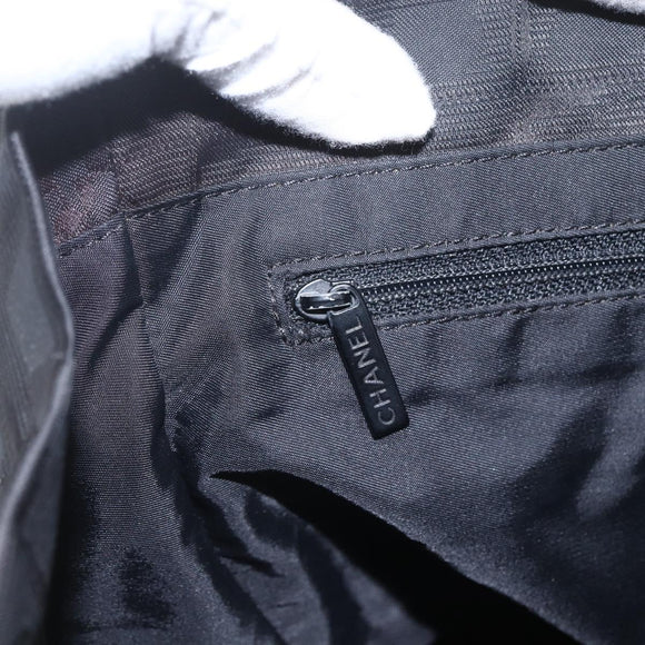 CHANEL New Travel line Tote Bag Nylon Black CC Auth 168519