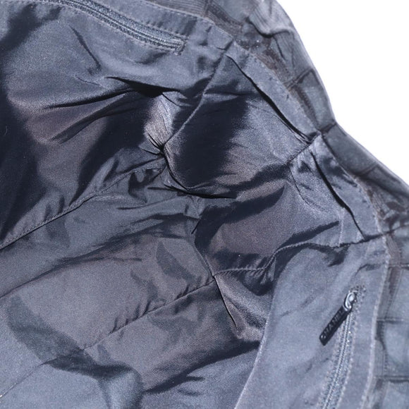 CHANEL New Travel line Tote Bag Nylon Black CC Auth 168519