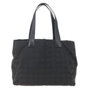 CHANEL New Travel line Tote Bag Nylon Black CC Auth 168519-13