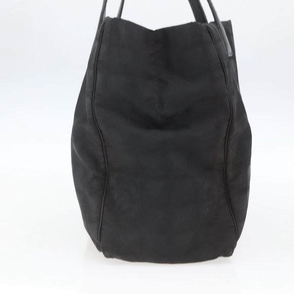 CHANEL New Travel line Tote Bag Nylon Black CC Auth 168519