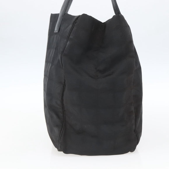 CHANEL New Travel line Tote Bag Nylon Black CC Auth 168519