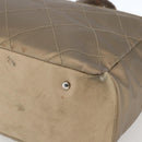 CHANEL Paris Biarritz MM Tote Bag Coated Canvas Gold CC Auth 168522-10