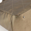 CHANEL Paris Biarritz MM Tote Bag Coated Canvas Gold CC Auth 168522-13