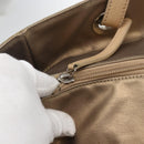 CHANEL Paris Biarritz MM Tote Bag Coated Canvas Gold CC Auth 168522-15