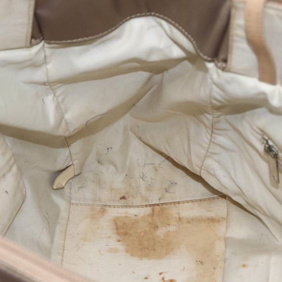 CHANEL Paris Biarritz MM Tote Bag Coated Canvas Gold CC Auth 168522