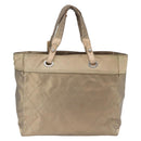 CHANEL Paris Biarritz MM Tote Bag Coated Canvas Gold CC Auth 168522-3