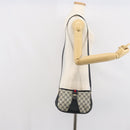GUCCI GG Supreme Sherry Line Shoulder Bag PVC Navy Gold Auth 168523-23