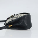 GUCCI GG Supreme Sherry Line Shoulder Bag PVC Navy Gold Auth 168523-4