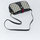 GUCCI GG Supreme Sherry Line Shoulder Bag PVC Navy Gold Auth 168523-7