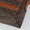 CELINE Macadam Canvas Shoulder Bag PVC Leather Brown Gold Auth 168524-15
