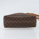 CELINE Macadam Canvas Shoulder Bag PVC Leather Brown Gold Auth 168524-5
