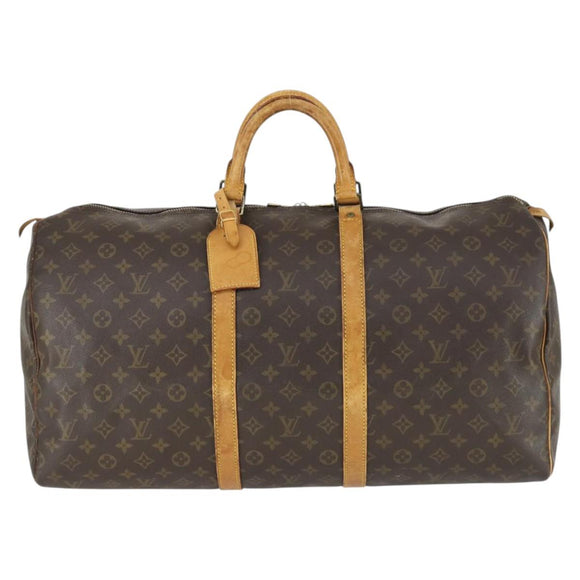 LOUIS VUITTON Monogram Keepall 55 Boston Bag M41424 LV Auth 168527