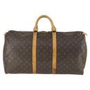 LOUIS VUITTON Monogram Keepall 55 Boston Bag M41424 LV Auth 168527-2