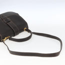 GUCCI Hand Bag Leather 2way Brown Gold Auth 168535-9