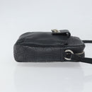 Salvatore Ferragamo Umhängetasche Leder Schwarz Silber Auth 168536-3
