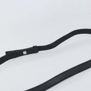 Salvatore Ferragamo Umhängetasche Leder Schwarz Silber Auth 168536-8