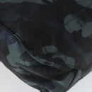 PRADA Camouflage Tote Bag Nylon Silver Auth 168538-11