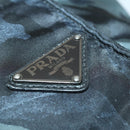 PRADA Camouflage Tote Bag Nylon Silver Auth 168538-14