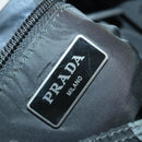 PRADA Camouflage Tote Bag Nylon Silver Auth 168538-18
