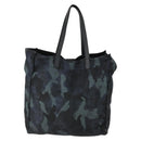 PRADA Camouflage Tote Bag Nylon Silver Auth 168538-3