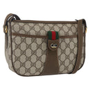 GUCCI GG Supreme Web Sherry Line Bag PVC Beige Gold 89 02 034 Auth 168543-1