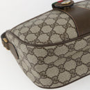 GUCCI GG Supreme Web Sherry Line Bag PVC Beige Gold 89 02 034 Auth 168543-15